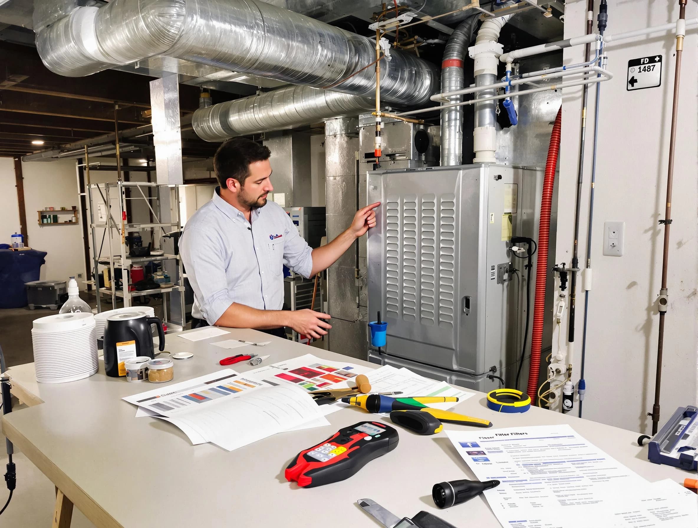 Niwot Air Duct Cleaning inspector conducting detailed filter system evaluation using professional diagnostic tools in Niwot