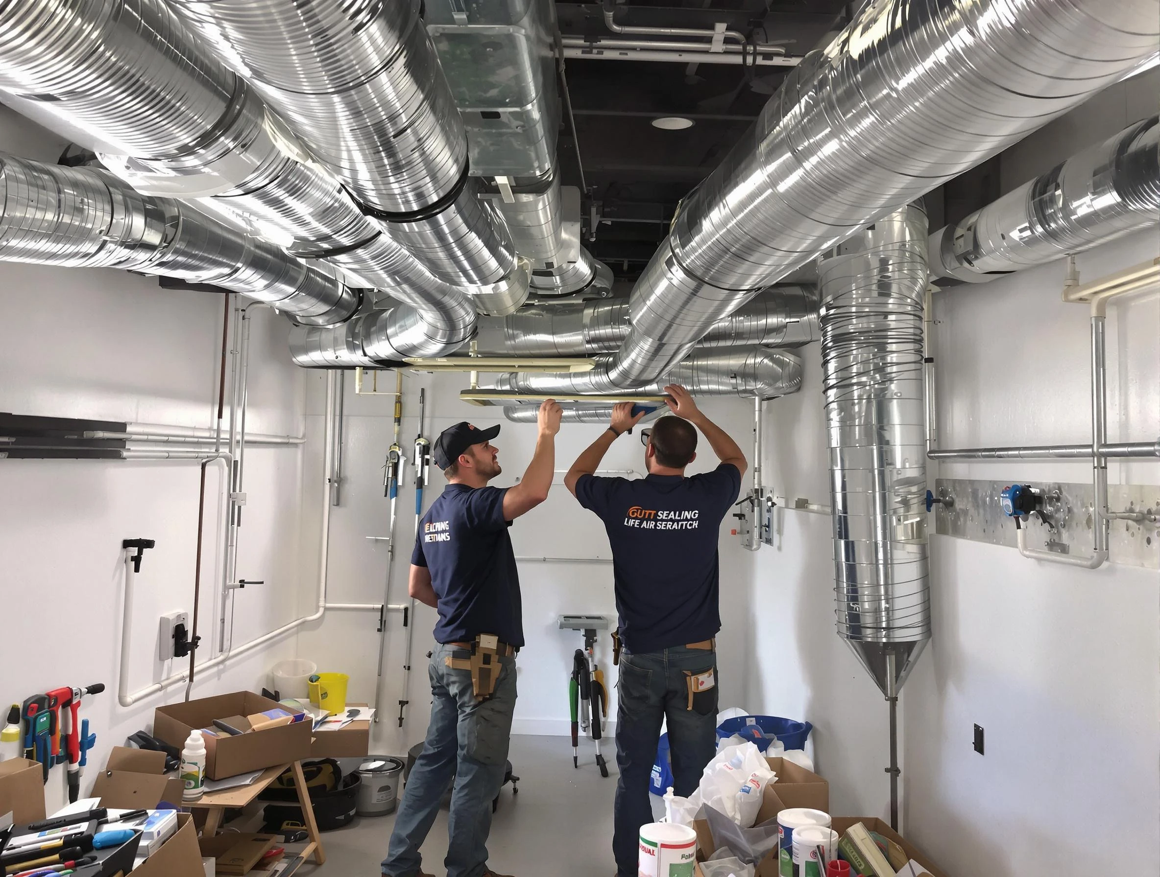 Niwot Air Duct Cleaning technician applying professional duct sealing solutions in Niwot