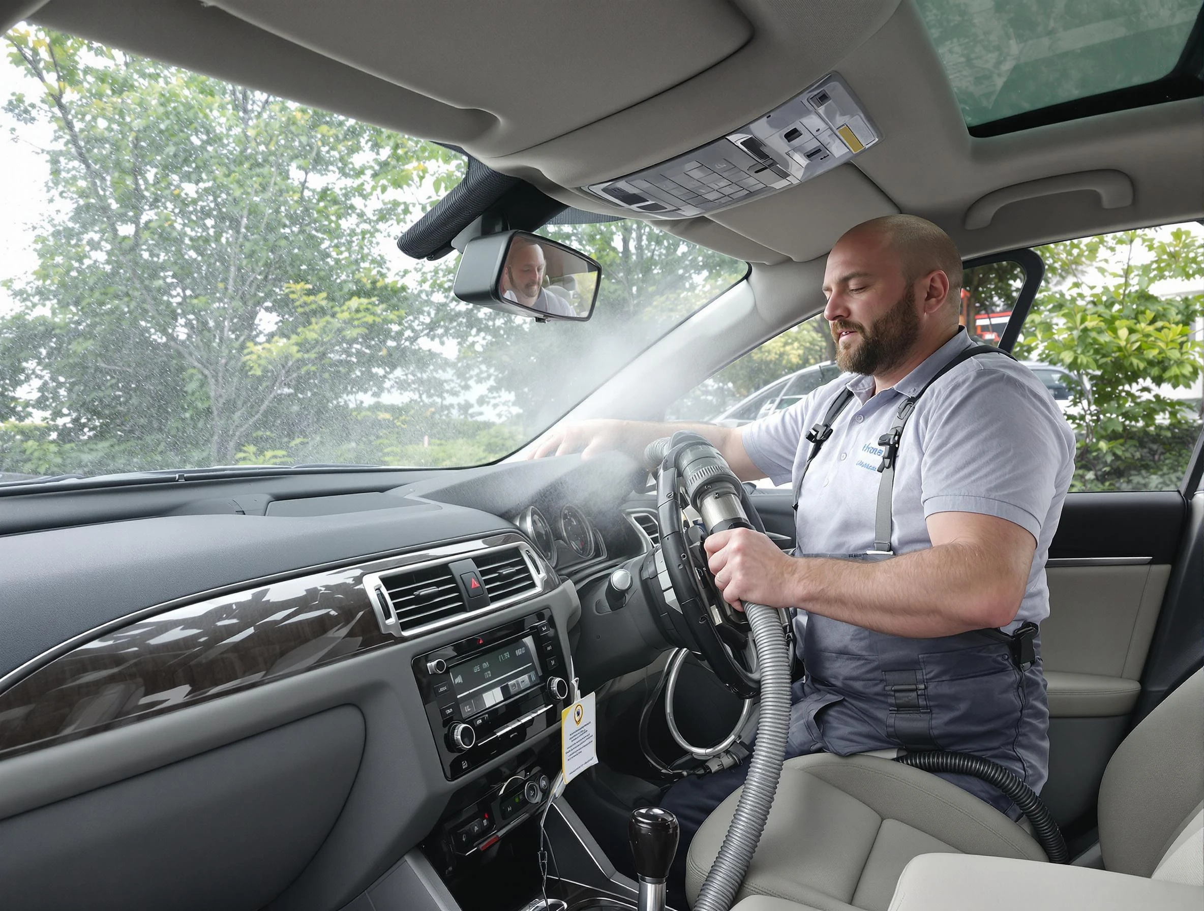 Niwot Air Duct Cleaning specialist performing professional car duct cleaning in Niwot