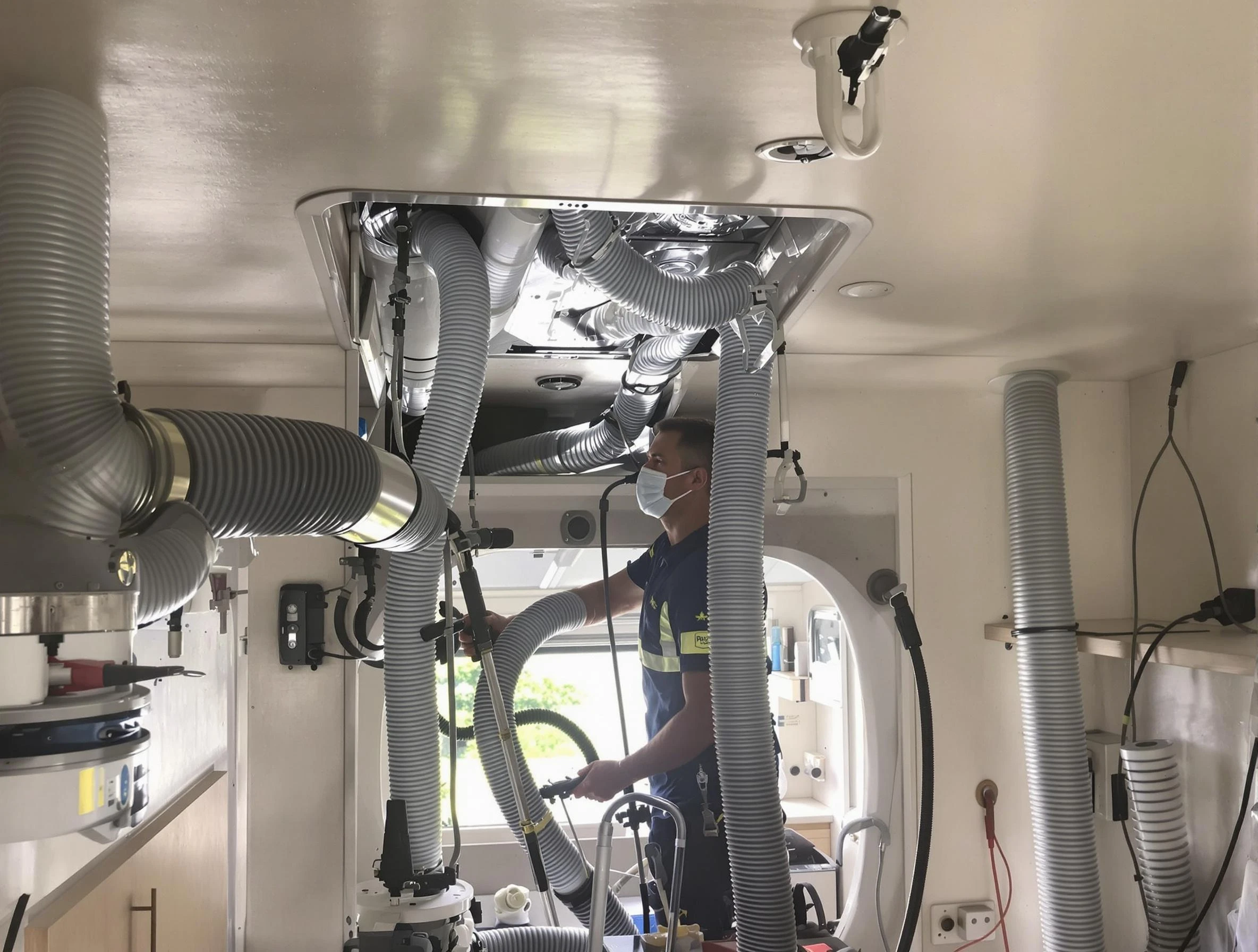 Niwot Air Duct Cleaning specialist performing precise mobile home duct cleaning in Niwot